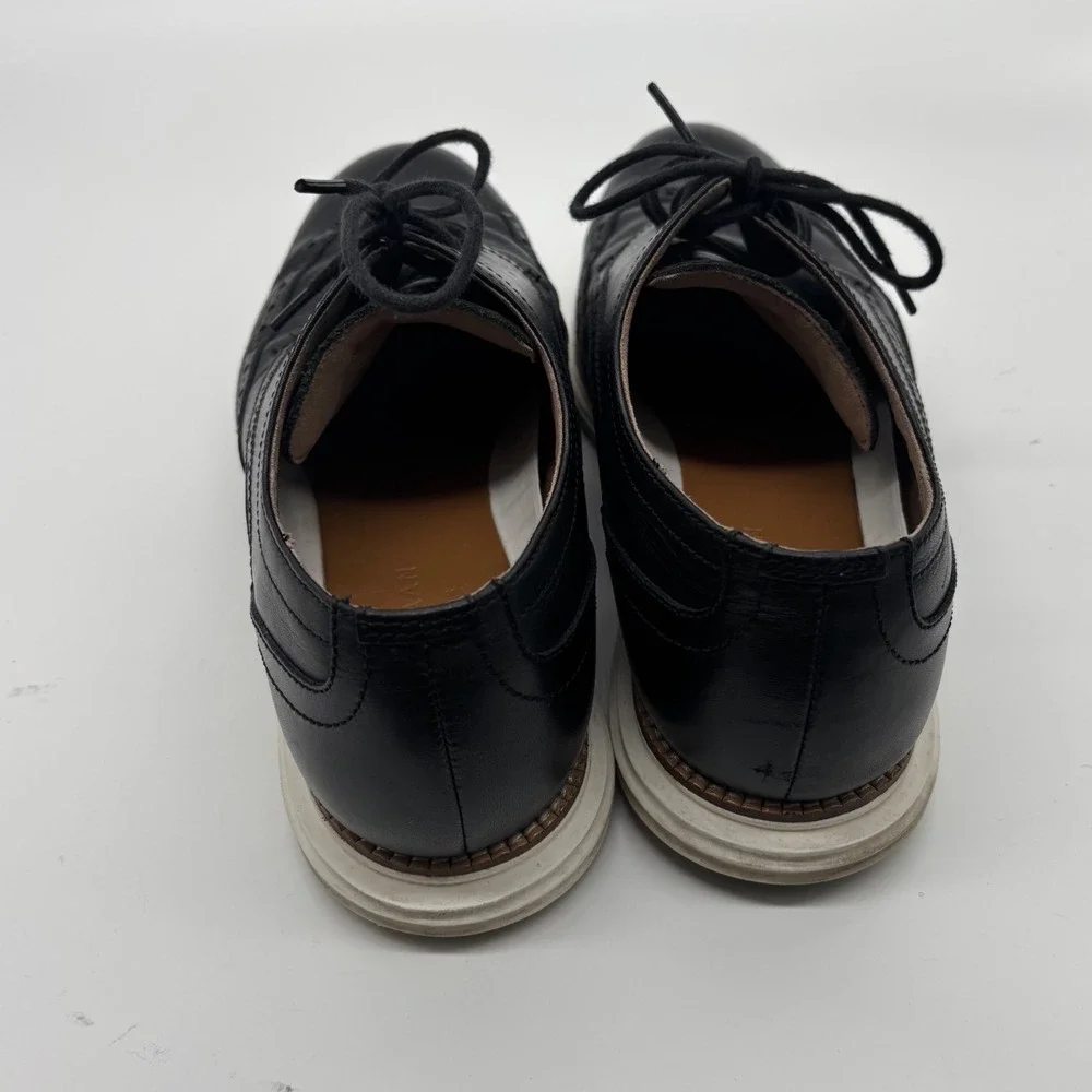 Cole Haan Grand.OS Mens Black Leather Wingtip Oxford Shoes Size 8.5M